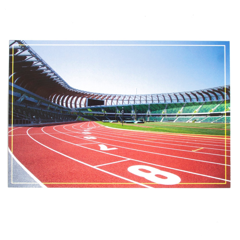 Hayward Field, Green, Post Card, Art & School, Track & Field, Duck Store, Hayward Field Track, 617403